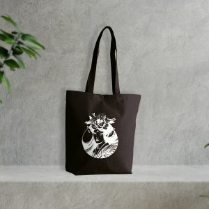 AWS: Peony Woman - Organic tote bag (black)
